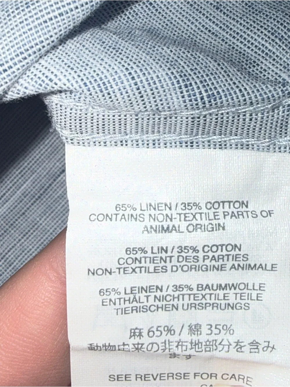 J.Crew Baird McNutt Irish Linen Shirt Mens L Slim Light Blue Button Down